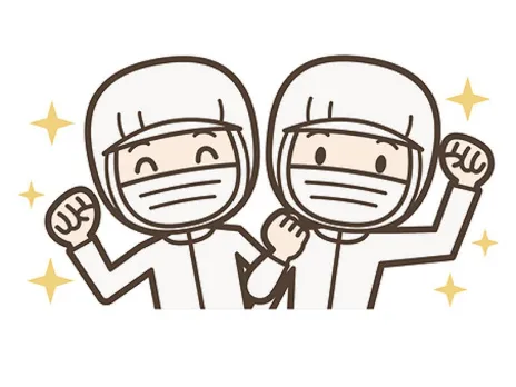 食品工場での包装スタッフの画像