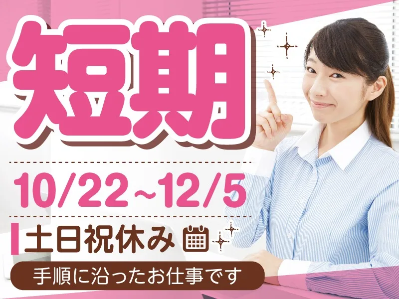 （12/5までの短期・未経験可）年末調整サポート事務【書類チェックや不備確認】の画像