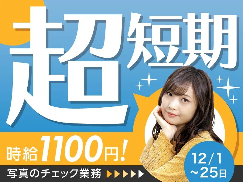 (短期12/25まで・未経験可)ポスターやのぼり・外観写真などのチェック業務の画像