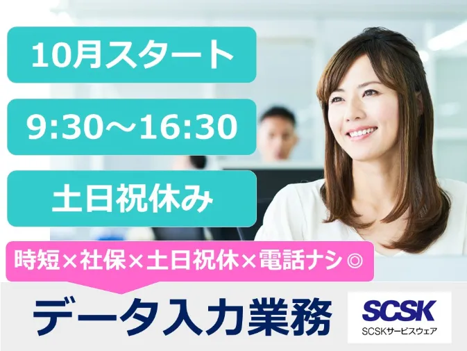 (電話対応なし)データの入力・チェック業務の画像