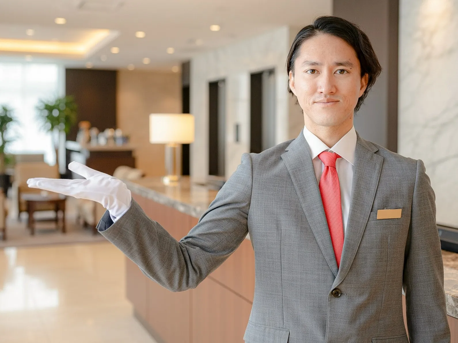 ホテルでの宴会サービススタッフの画像