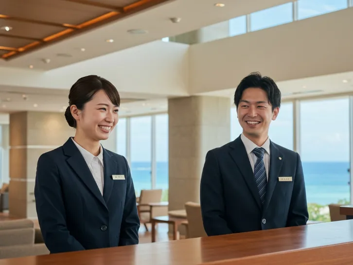(未経験可)ホテルのフロントスタッフ【宿泊されるお客さまの対応や予約の受付など】の画像